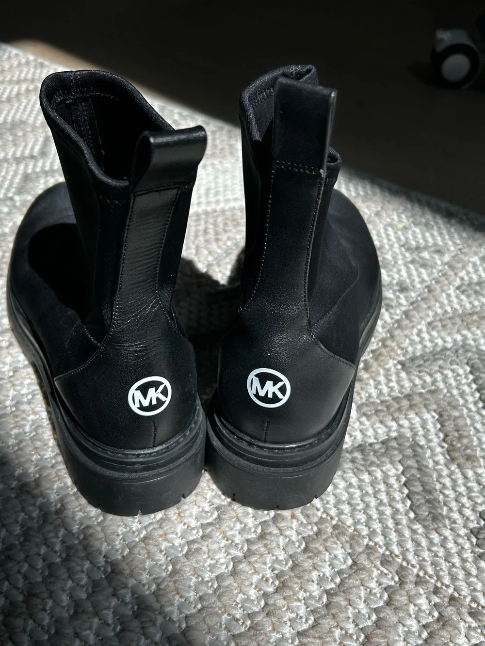 Michael Kors Black Stretch Sock Chelsea Boots